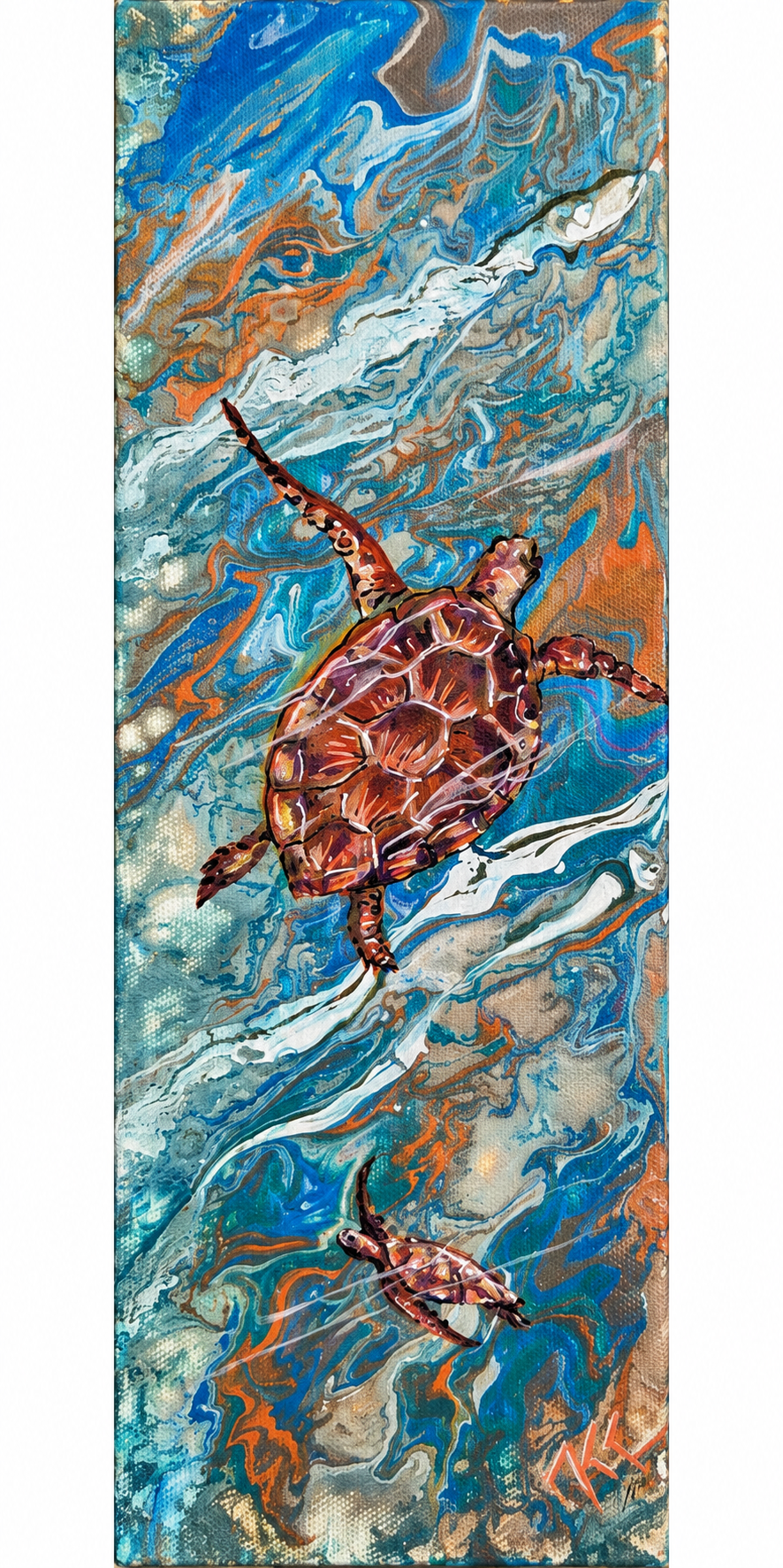 The Long Blue Journey, acrylic by Katerina Kovatcheva