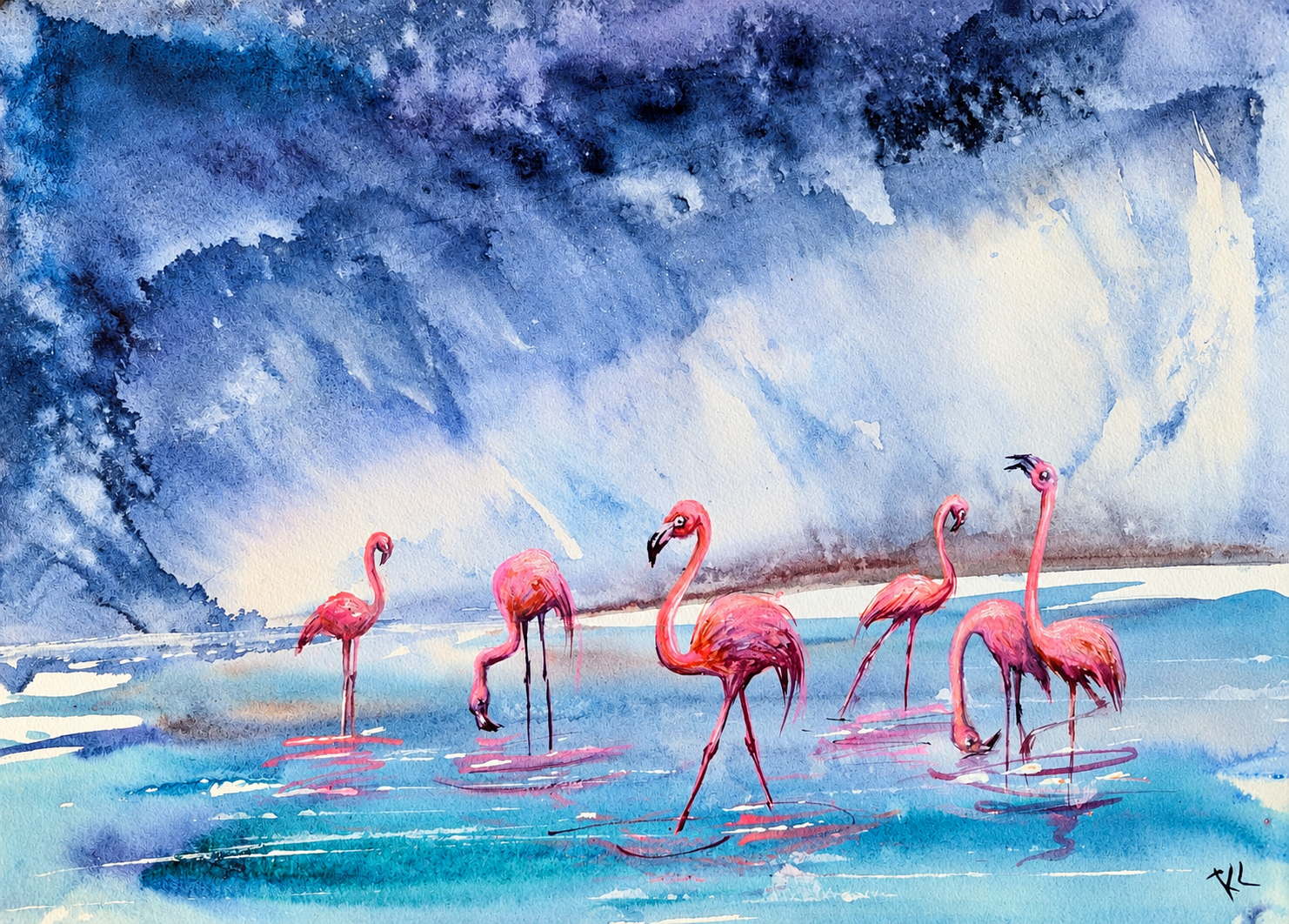 Rosewater Gathering, watercolor by Katerina Kovatcheva